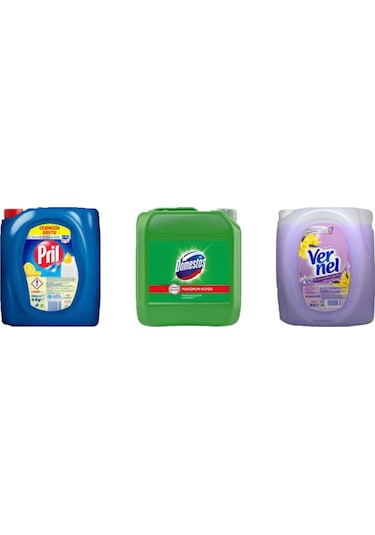 Domestos 3'Lü Fırsat Paketi - Vernel, , Pril