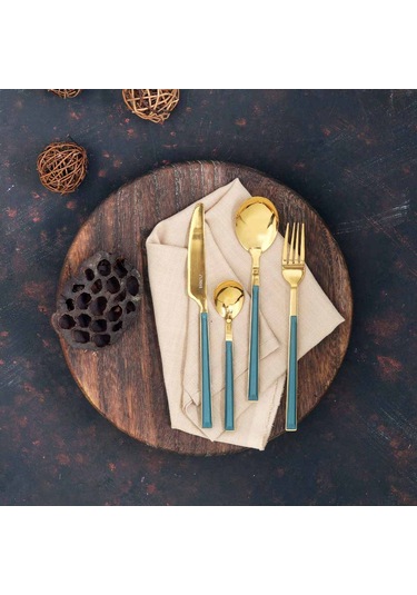 Neva N2727 Mentol 24 Parça Çatal Kaşık Bıçak Takımı