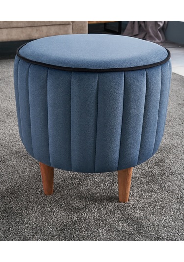 Favora Lindy Puf - Mavi Mavi