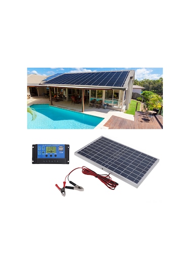 Wezone 10w 12v Güneş Paneli, 30a Kontrolörlü Taşınabilir Araç Şarj Seti - Ip65 Su Geçirmez, Çoklu Güvenlik Özellikleri İle Outdoor Kullanım