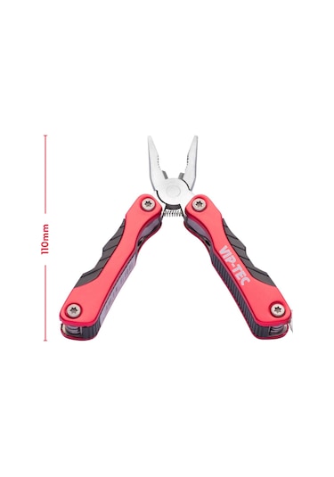 Vip-tec Vt875191 9 Parça Multi Fonksiyonel Mini Çakı/pense Seti Kırmızı