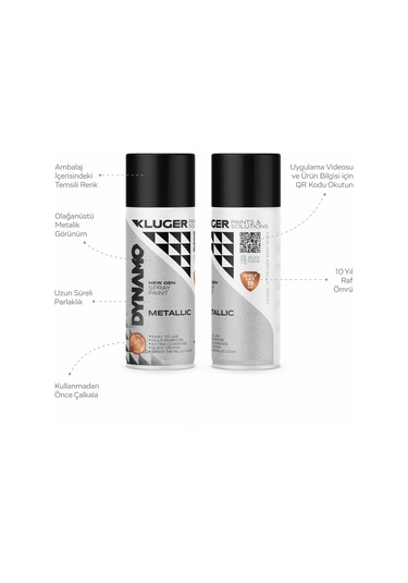 Kluger Metalik Siyah Sprey Boya 408