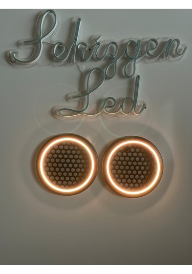 Sekizgen Led Piksel Neon Ledli 358 Mood Sese Duyarlı Kumandalı 20'lik Midrange Kapağı 1 Takım 2 Adet Kapak