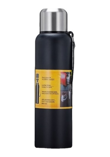 High Quality Shoe Bag Ivy Stationery 750 Ml Askılı Mug Termos Büyük Kapasite 9mklsj Siyah