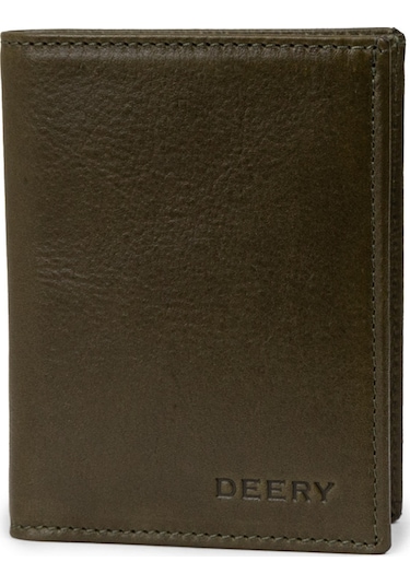 Deery Erkek Hakiki Deri Haki Dikey Cüzdan - 00216mhakz01 Haki