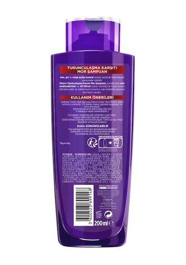 L'Oreal Paris Elseve Turunculaşma Karşıtı Mor Şampuan 2 x 200 ML