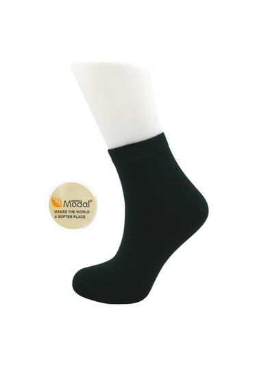 Modal Kadın Yarım Konç Çok Renkli Dikişsiz Düz Çorap 6'lı Paket Çok Renkli