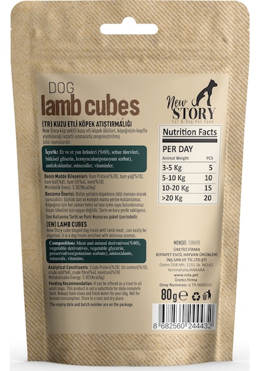 Avida Tahılsız 12li Kuzu Etli Sticks, Lamb-cubes Köpek Ödülü