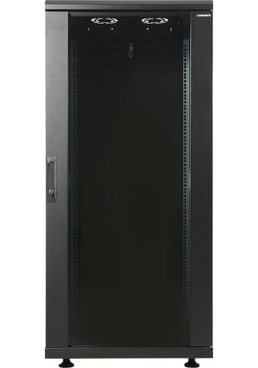 Canovate 18u 600x650mm 19'' Dikili Tip Network Rack Kabinet Siyah Flatpack 2 Yıl Üretici Garantili
