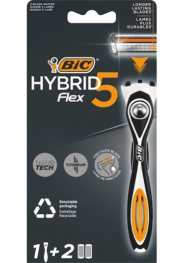 Bic Flex 5 Tıraş Bıçağı + Yedek Tıraş Bıçağı 6'lı + Çanta