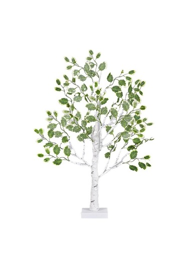 Soulader Huş Ağacı Tasarımı Led Işık Dekoratif Aydınlatma İç Mekan Pencere Önü Komodin Oturma Odası Yatak Odası Beyaz