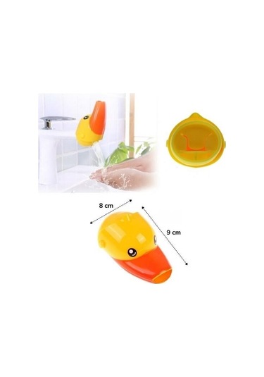 Buffer Çocuklar İçin Eğitici Ve Güvenli Musluk Uzatıcı Genişletici Başlık Aparatı Ördek Figürlü - 9005467974612drvs1