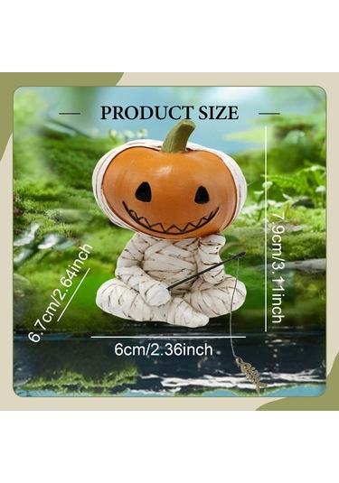 Suntek Balkabağı Figürü Cadılar Bayramı Hediyesi Masa 6x6,7x7,9 Cm