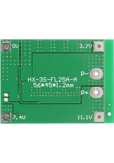 Geeroyoo 12v 3 Seri 18650 Li-po Batarya Koruma Kartı 25a Dengeli Aşırı Şarj/boşaltma/kısa Devre Koruma