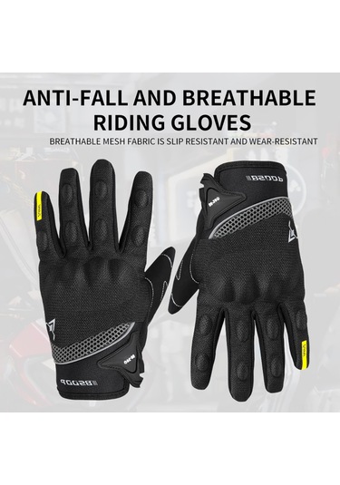 Folinda Bsddp Rh-a0131 Yeşil Xl Motosiklet Eldiveni: Kaymazsız, Dokunmatik Ekran, Darbe Koruma, Reflektif, Kolluk Regülatörü - Mevsimler Arası Outdoor Spor