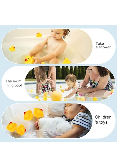 Gajeena 50 Adet Mini Sarı Kauçuk Ördekler - Çocuklar İçin Banyo Eğlencesi Ve Parti Dekorasyonu Diğer
