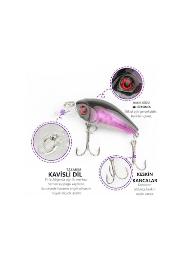 MSO Olta Balıkçılık Minnow 4.5cm 4gr Rapala Yapay Yem