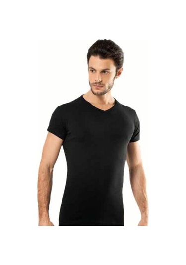 6 Lı Paket Hmd Ribana Erkek V Yaka Kısakol Fanila Atlet Beyaz 509