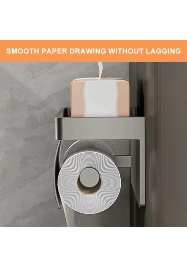 Willowhaven 1/2" Duvar Tipi Kağıt Havlu Askısı - Dayanıklı Alüminyum, Kurulumu Kolay Matkapsız Tasarım, Siyah Siyah