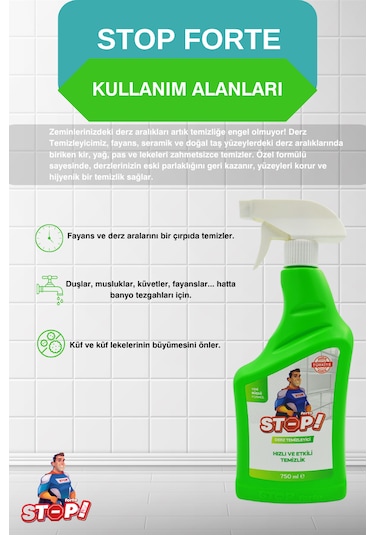 Stop Forte Derz Temizleyici 750 ML 3'lü Set