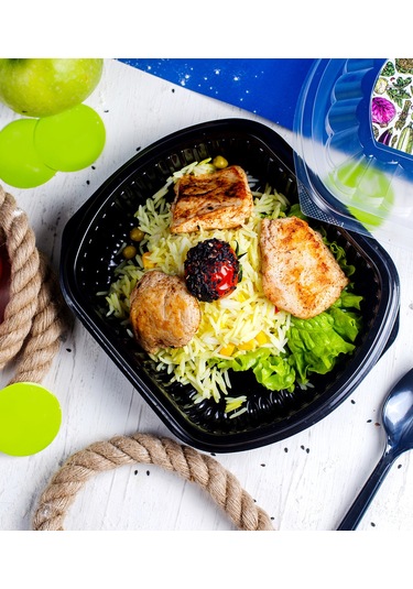 Termoform Tek Gözlü Yemek Kabı 200 Adet Diğer