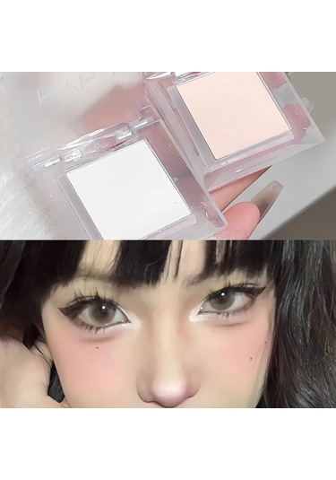 Monokrom Beyaz Mat Göz Farı Vurgulayıcı Paleti Su Geçirmez İnci Beyaz Yeşim 01 Light Beige 01