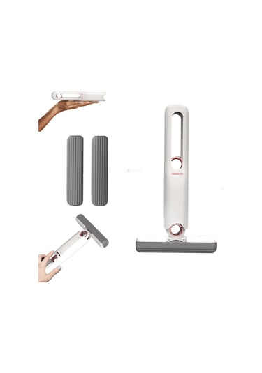 Yaozixa Eko Pamuk Uçlu El Tutan Mini Mop Seti - Kolay Dehidrasyonlu, 2 Değiştirme Başı İle - Temizlik Araçları