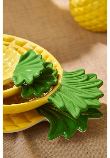 Karaca Pineapple Pasta Tabağı 22 Cm Sarı