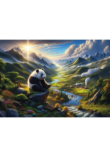 Pandanın Huzur Durağı 500 Parça Puzzle