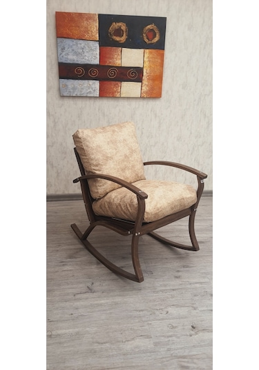 Ahşap Sallanır Sandalye Bahçe ve Salon Koltuğu