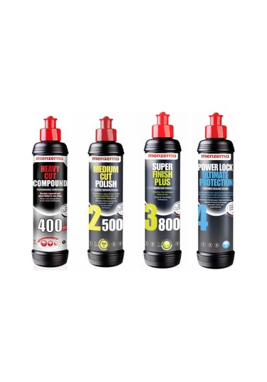 Menzerna 400 2500 3800 Power Lock 250 ml Boya Koruma Seti