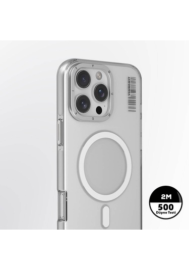 İphone 16 Pro Max Uyumlu Kılıf Magsafe Şarj Özellikli Şeffaf Youngkit Crystal Shield Serisi Şeffaf