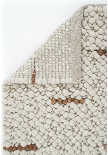 Cool Halı Elegance 06 Krem Doğal Yün Kazak Örgü Desenli El Dokuma Örgü Halı