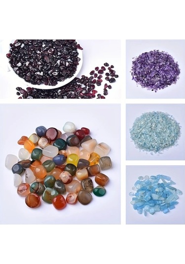 Willowhaven 100g Akuamarin 8-12mm Doğal Kristal Çakıl Takı Ve Dekorasyon