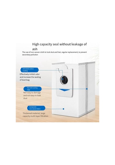 Xiaaokeji Ecovacs Deebot Robotik Süpürge Toz Torbaları İçin 10 Adet Toz Torbası