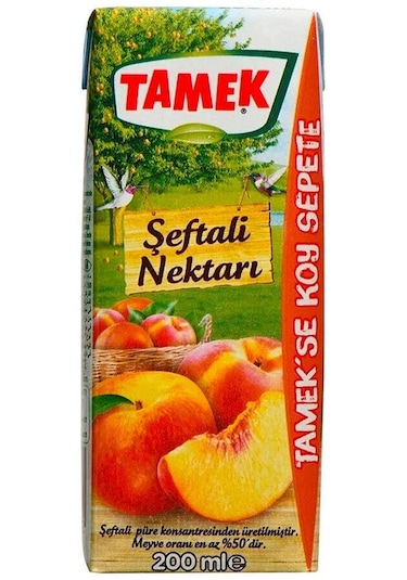 Tamek Şeftali Nektarı 200 Ml X 27 Adet