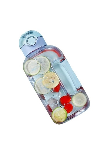 Kkmoon 2lt Büyük Kapasiteli Ve Zaman Işaretli Su Şişesi 3v65rv MAvi