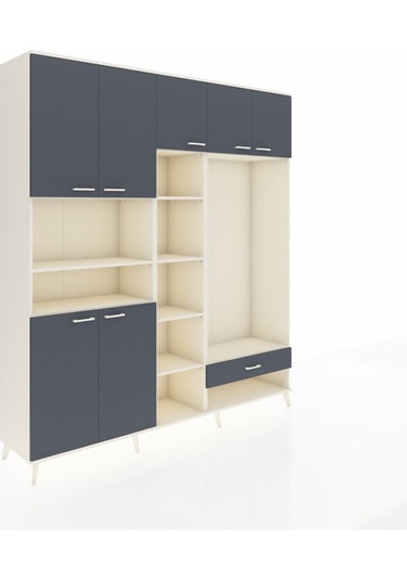 Hyperion Dolap 11 Raflı Tek Çekmeceli 7 Kapaklı 220x44x243 Aytaşı-antrasit/antrasit Antrasıt/antrasıt Hyperion Dolap 11 Raflı Tek Çekmeceli 7 Kapaklı 220x44x243 Aytaşı-antrasit/antrasit Antrasıt/antrasıt