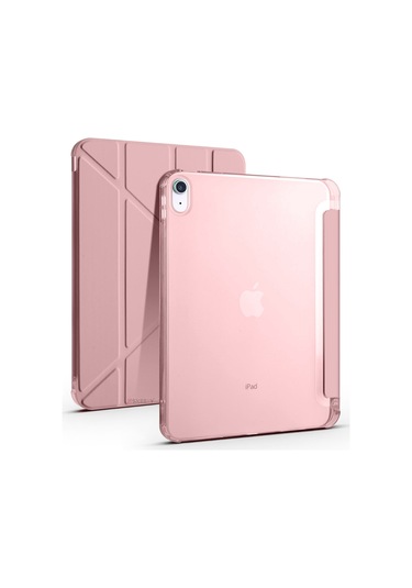 İpad 10.nesil 10.9 İnç 2022 Uyumlu Üçgen Katlanabilir Kalemlikli Standlı Akıllı Kılıf