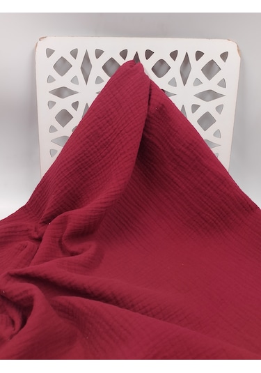 Lüks Müslin Kumaş Bordo