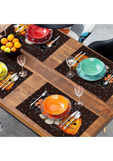 Ulzyvf Parça Örtüleri Örtüleri Örtüleri Masa Masa Masa Kaymaz Isıya Diğer Dayanıklı Cadılar Bayramı 4 Wn Diğer