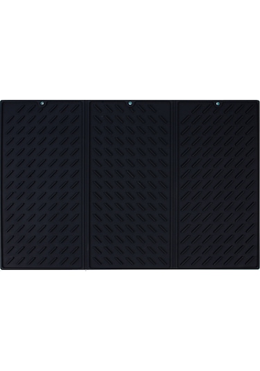 Sones 62 X 40 Cm Üç Katlı Silikon Drenaj Pedi Kase Ve Bulaşık Kurutma Matı Mutfak Tezgahı İçin Siyah