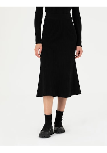 Pierre Cardin Kadın Siyah Etek Triko 50276344-vr046 Siyah