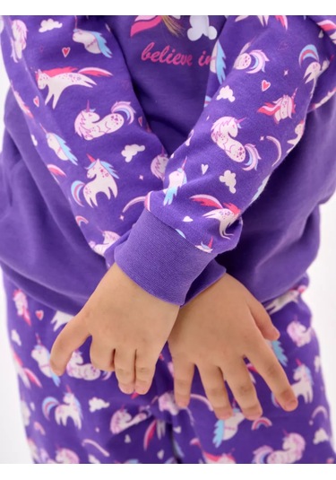 Trend Sign Çocuk Pijama Takımı Pantolonlu 176668985 Violet