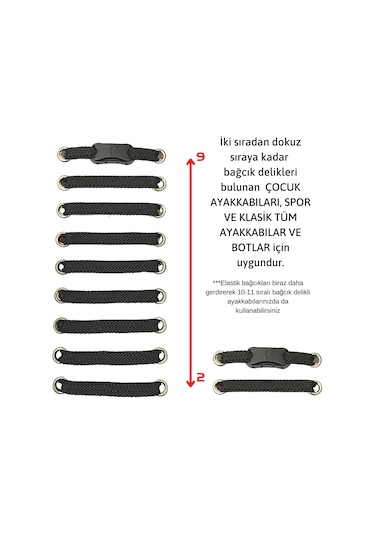 İpekbazaar Takbırak Lastikli Ayakkabı Bağcığı - Beyaz