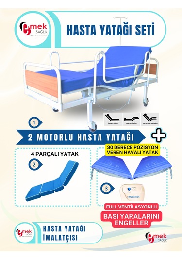 2 Motorlu Ekonomik Hasta Karyolası Ultra Takım