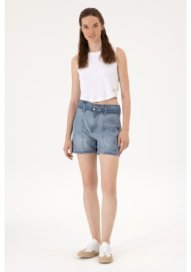 U.s. Polo Assn. Kadın Açık Mavi Şort Jean 50304336-dn0021 Lıght Blue