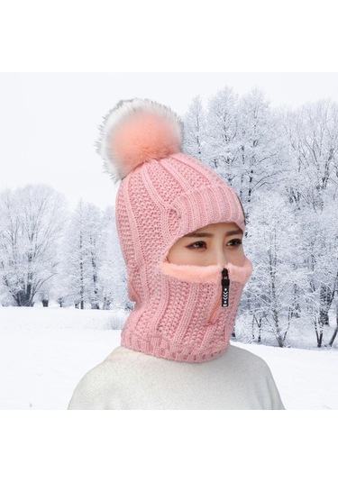 Suntek Kadınlar Kış Şapka Eşarp Bere Kapaklar Kız Pembe Pembe