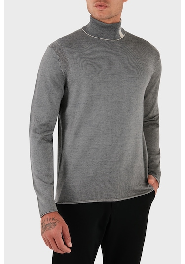 Emporio Armani Erkek Kazak Em002025 Af14195 Fb067 Lacivert-beyaz Lacivert-beyaz