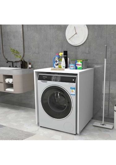 Reyo Home Enda Çamaşır Ve Kurutma Makinesi Dolabı Kapaksız Mat... Beyaz